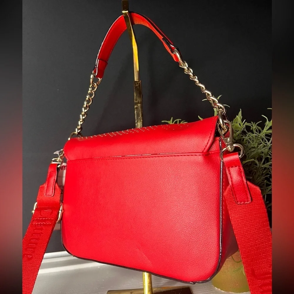 Juicy Couture Lovely Day Studded Flap Crossbody Bag Red NWT